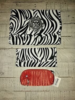 Prezerve Zebra Print Jewelry Organizer Set with Bonus Ella Jade Pouch